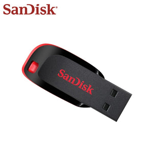 100% Original SanDisk Cruzer Blade CZ50 USB Flash Drive 128GB 64GB 32GB 16GB Pen Drive USB 2.0 Support official verification