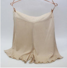 Load image into Gallery viewer, 100% Silk Safety Short Pants Sexy Lace Underpants Panties Knickers Femme Boxer Shorts Briefs Culotte