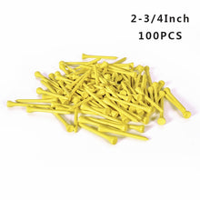 Load image into Gallery viewer, 100Pcs Golf Tees Bamboo 83mm 70mm Unbreakable Tee Golf Training Swing Practice Accessories Less Friction Stronger 4 Size Bulk