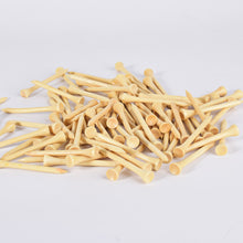 Load image into Gallery viewer, 100Pcs Golf Tees Bamboo 83mm 70mm Unbreakable Tee Golf Training Swing Practice Accessories Less Friction Stronger 4 Size Bulk