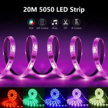 Load image into Gallery viewer, 10M 20M LED Strip Light RGB 5050 Lights Music Sync Color Changing  Sensitive Built-in Mic, App Controlled LED Lights Rope Lights