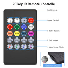 Load image into Gallery viewer, 10M 20M LED Strip Light RGB 5050 Lights Music Sync Color Changing  Sensitive Built-in Mic, App Controlled LED Lights Rope Lights