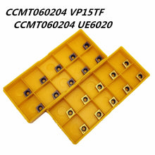Load image into Gallery viewer, 10PCS Carbide insert CCMT060204 VP15TF CCMT060204 UE6020 inner round milling tool CNC blade lathe tools CCMT 060204 milling tool