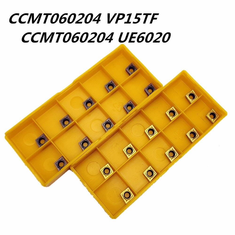 10PCS Carbide insert CCMT060204 VP15TF CCMT060204 UE6020 inner round milling tool CNC blade lathe tools CCMT 060204 milling tool