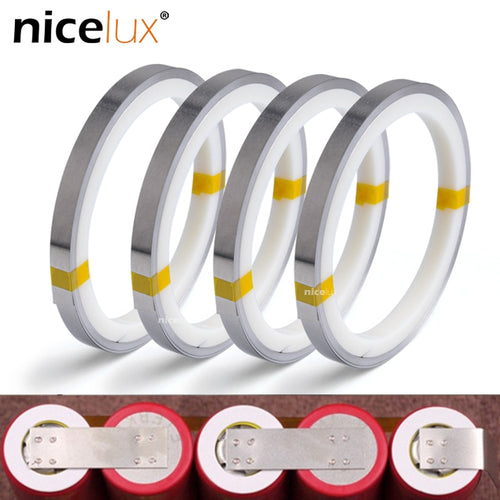 10meter Li-ion Battery Nickel Sheet Plate Nickel Plated Strip Connector 0.1mm Steel Belt Spot Weld Machine Battery Welder 18650