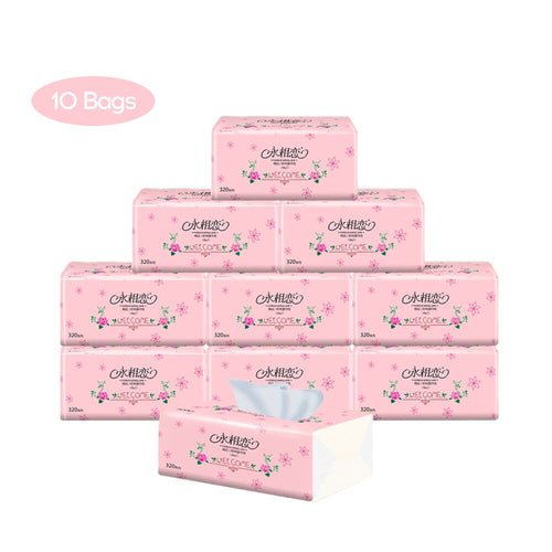 10pcs Log Household Paper Tissue High Quality Soft Paper Face Tissue Toilt Paper 3 Layers Paper for Kitchen Livingroom Bathroom