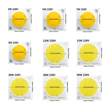 Load image into Gallery viewer, 10pcs a lot Ceramics Base LED COB Chip 12w 15w 20w 30w 50w AC220V 3w 5w 7w 9w LED Diode For Spotlight Downlight DIY Repair Parts