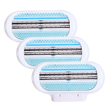 Load image into Gallery viewer, 10pcs/lot Beauty Safety Female Razor Blade Shaving For Women Blades  Woman Shaver Razor Blades Replacement Head