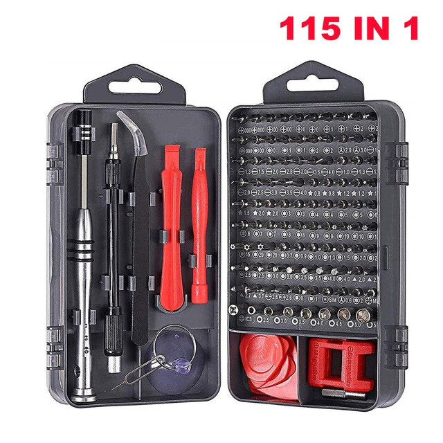 115 In 1 Phone Repair Tool Screwdriver Set Hand Tool Precision Screwdriver Computer Repair Magnetic Screwdriver Bit Tools Kit