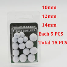 Load image into Gallery viewer, 12/15PCS Carp Fishing Accessories Foam Boilies for Zig Rig Hair Chod Ronnie Rig Pop UP Boilies for Carp Fishing Tackle Equipment