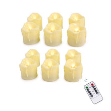 Load image into Gallery viewer, 12 Pieces Realistic LED Tea Light Candles With Remote Control,Flickering Flameless Candles 10-keys Battery-operated Fake Candles