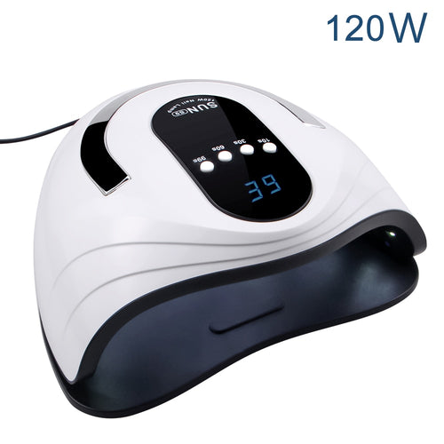 120W LED Nail Lamp Nail Dryer Dual hands 42PCS LED UV Lamp For Curing UV Gel Nail Polish With Motion Sensing Manicure Salon Tool