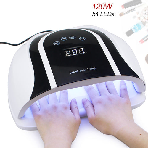 120W Nail Dryer UV LED Lamp For Gel Varnish Nails Gel Polishing 30S/60S/90S Timing Lamp Nail Dryer For Drying Nail Art Tool