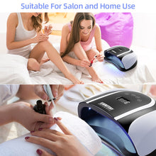 Load image into Gallery viewer, 120W Nail Dryer UV LED Lamp For Gel Varnish Nails Gel Polishing 30S/60S/90S Timing Lamp Nail Dryer For Drying Nail Art Tool