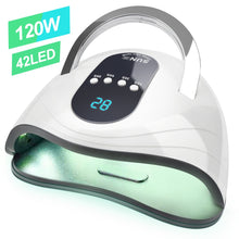 Load image into Gallery viewer, 120W Newest High Power Gel Lamp 42 leds UV Lamps Fast Curing Nail Dryer With Big Room and Timer Smart Sensor Nail Tools