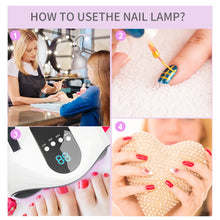 Load image into Gallery viewer, 120W Newest High Power Gel Lamp 42 leds UV Lamps Fast Curing Nail Dryer With Big Room and Timer Smart Sensor Nail Tools