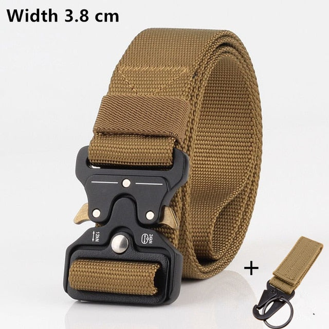 125-140long big size Belt Male Tactical military Canvas Belt Outdoor Tactical Belt men's Military Nylon Belts Army ceinture hom