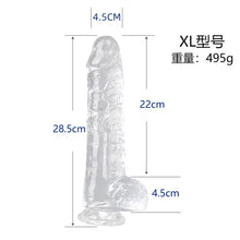 Load image into Gallery viewer, Manual simulation penis crystal white transparent dildo female sex appeal TPE material seven sizes hot new products