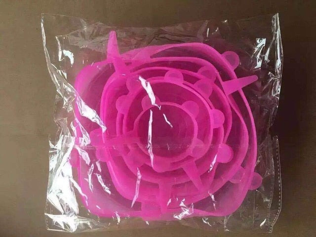 12ps/set Food Fresh Keeping Silicone Lids Durable Reusable Food Save Cover Heat Resisting Fits All Sizes and Shapes of Container