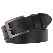 Load image into Gallery viewer, 150 170cm Genuine Leather Men&#39;s Leisure Belt Retro Pin Buckle Good Quality Large Size Male Belts Luxury Designer Belt Mens Gifts