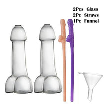 Load image into Gallery viewer, 150ML Shot Glass Cup Funny Penis Glasses Cocktails Whiskey Wine Party Bar Club Dedicated Small Mouth No Sprinkling Dick Straws