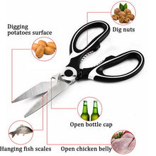 Load image into Gallery viewer, 1PC Kitchen Scissors Stainless Steel Food Shears for Meat Vegetables Herb Chicken Scissors Multifunctional Kitchen Tool