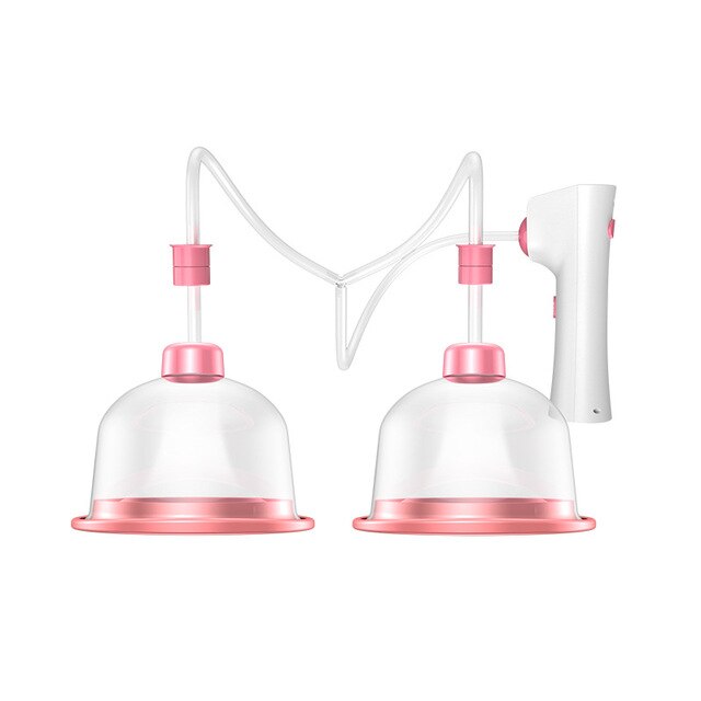 2 Cup Women Breast Massager Electric Breast Enlargement Device Vacuum Cupping Machine Vacuum Chest Pump Body Cupping Massage Set