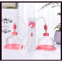 Load image into Gallery viewer, 2 Cup Women Breast Massager Electric Breast Enlargement Device Vacuum Cupping Machine Vacuum Chest Pump Body Cupping Massage Set