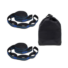 Load image into Gallery viewer, 2 Pcs/Set Hammock Straps Special Reinforced Polyester Straps 5 Ring High Load-Bearing Barbed Black Outdoor Hammock straps