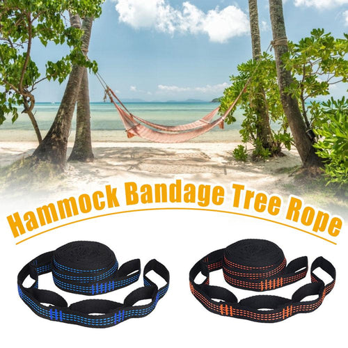 2 Pcs/Set Hammock Straps Special Reinforced Polyester Straps 5 Ring High Load-Bearing Barbed Black Outdoor Hammock straps