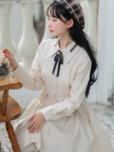 Load image into Gallery viewer, 2 Piece Set women Preppy Style Girl Sweet Cute Japanese Mujer V-neck Knitted Vest+Lapel Y2K Shirt Dress Korean Casual Outfits