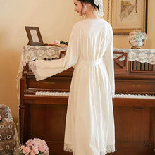 Load image into Gallery viewer, 2 Piece/set Women Nightdress Set Lace Gowns &amp; Robes Sets Vintage Elegant Nightgowns Bathrobes Sexy Sleepwear Cotton Homewear