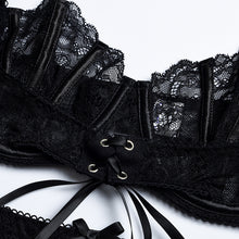 Load image into Gallery viewer, 2 Pieces Set Sensuall Lingerie Exotic Costumes Lace Push Up Bras Suit With Garters Straps Bondage Erotic Underwear Outfits Set