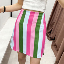 Load image into Gallery viewer, 2 Pieces ZA Summer Women Sets 2021 Camis Tops+Skirts Elegant Sleeveless Mini Shirt Casual Striped Printed Tops Chic Zipper Dress