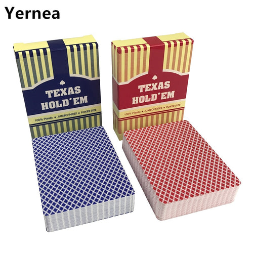 2 Sets/Lot Classic porker card set Texas poker cards Plastic playing cards Waterproof Frost poker star  Board games Yernea