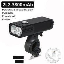 Load image into Gallery viewer, 20000Lums Bicycle Light L2/T6 USB Rechargeable 5200mAh Bike Light IPX5 Waterproof LED Headlight  as Power Bank Bike Accessories