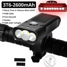 Load image into Gallery viewer, 20000Lums Bicycle Light L2/T6 USB Rechargeable 5200mAh Bike Light IPX5 Waterproof LED Headlight  as Power Bank Bike Accessories