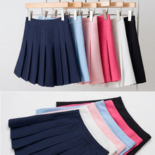 Load image into Gallery viewer, 2018 New Spring high waist ball pleated skirts Harajuku Denim Skirts solid a-line sailor skirt Plus Size Japanese school uniform