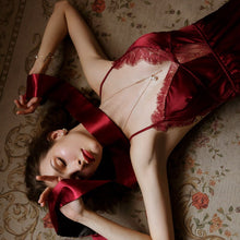 Load image into Gallery viewer, 2019 Nightgowns Women Red Gift Sexy Nightdress Lingerie Lace Silk Comfortable Sling Sexy Sleepwear Night Gown Sleeping Dress