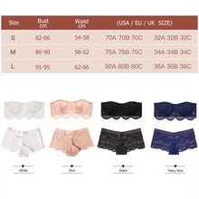 Load image into Gallery viewer, 2020 Femme Tube top Lace Lingerie Set Seamless Brassiere Cotton Women Bra Panties Sets Embroider White Underwear Set Sexy Bralet