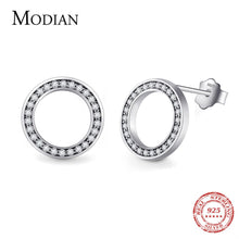 Load image into Gallery viewer, 2020 High Quality Fashion 925 Sterling Silver Earrings Luxury Crystal Zircon Stud Earrings For Women Bridal wedding Jewelry