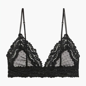 2020 New Bra Women Lace Bralette Sexy Transparent Unpadded Femme Thin Bra Comfort Ladies Dot mesh Brassiere Underwear