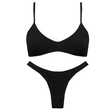 Load image into Gallery viewer, 2020 New Hot Ladies Cotton Thin Underwear Ribbed Sexy Soft Lingerie Bra Sets beauty back Women Bra Panties Set Comfort Homewear