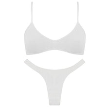 Load image into Gallery viewer, 2020 New Hot Ladies Cotton Thin Underwear Ribbed Sexy Soft Lingerie Bra Sets beauty back Women Bra Panties Set Comfort Homewear