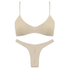 Load image into Gallery viewer, 2020 New Hot Ladies Cotton Thin Underwear Ribbed Sexy Soft Lingerie Bra Sets beauty back Women Bra Panties Set Comfort Homewear