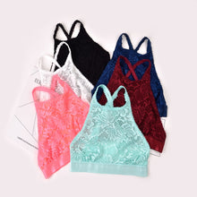 Load image into Gallery viewer, 2020 New Lace Bra Female underwear Beauty Back Bralett Chest Sexy Cross Neck Tube Top Thin Ladies Lingerie Women Underwear