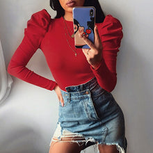 Load image into Gallery viewer, 2020 Spring Winter Women Sexy Bodysuit Casual Bodycon Solid Knitted Black Bodysuits Body For Women Female