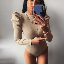 Load image into Gallery viewer, 2020 Spring Winter Women Sexy Bodysuit Casual Bodycon Solid Knitted Black Bodysuits Body For Women Female