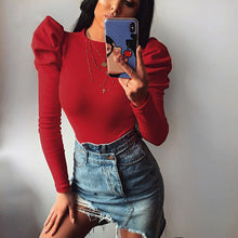 Load image into Gallery viewer, 2020 Spring Winter Women Sexy Bodysuit Casual Bodycon Solid Knitted Black Bodysuits Body For Women Female