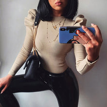 Load image into Gallery viewer, 2020 Spring Winter Women Sexy Bodysuit Casual Bodycon Solid Knitted Black Bodysuits Body For Women Female